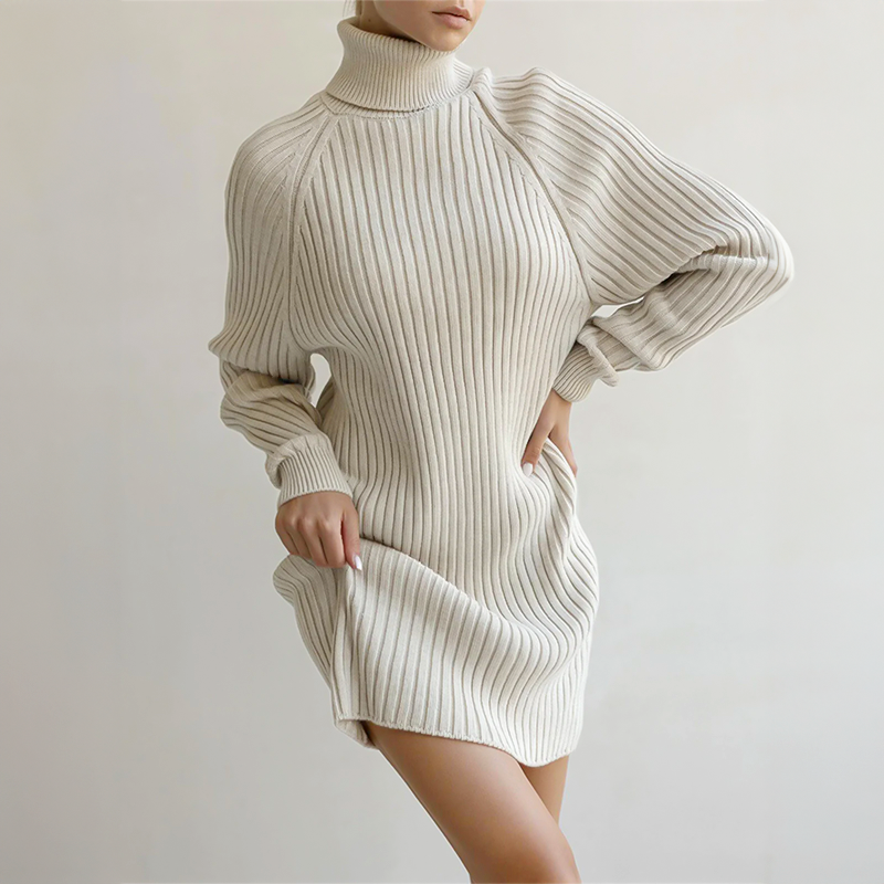 Women's Ribbed Knit Bodycon Sweater Dress