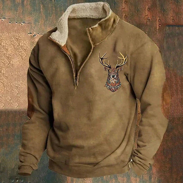 CHRISTOS – SWEATER WITH DEER DETAIL