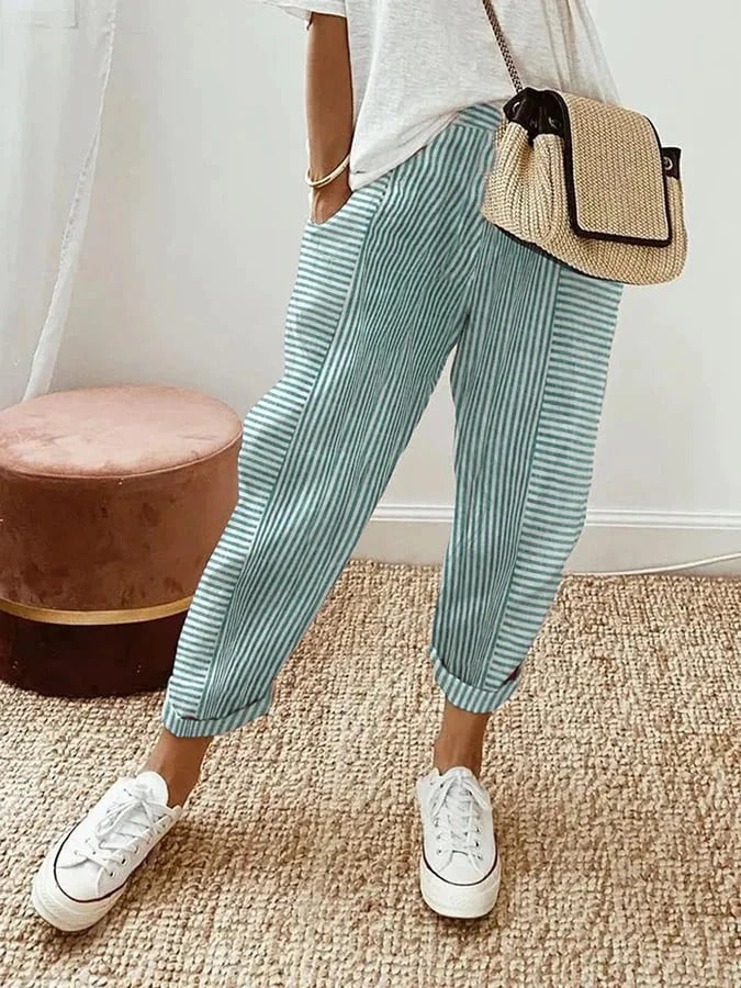 Celia - Classic Striped Trousers