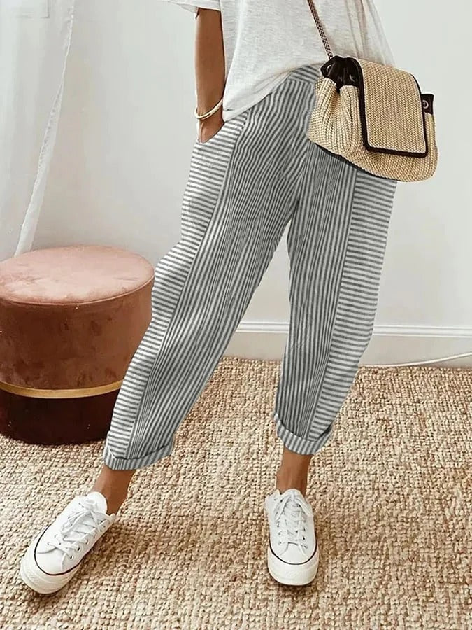 Celia - Classic Striped Trousers