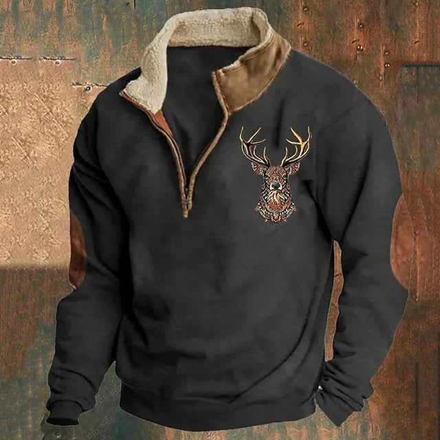 CHRISTOS – SWEATER WITH DEER DETAIL